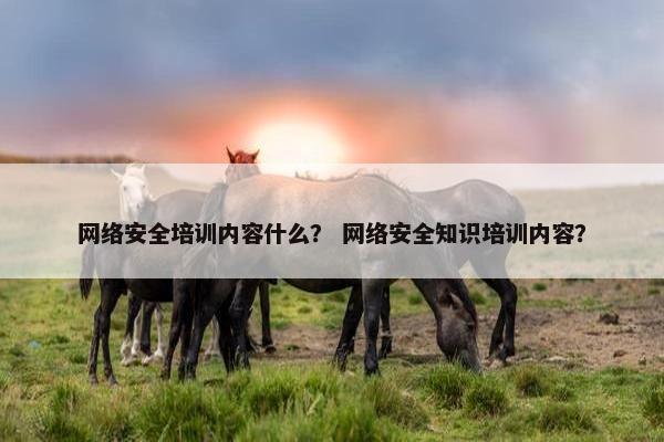 网络安全培训内容什么？ 网络安全知识培训内容？