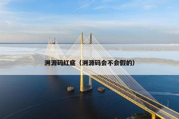 溯源码红底（溯源码会不会假的）