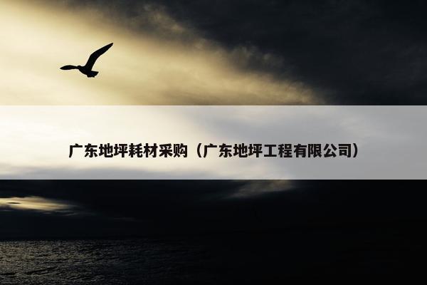 广东地坪耗材采购（广东地坪工程有限公司）