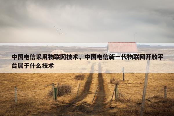 中国电信采用物联网技术，中国电信新一代物联网开放平台属于什么技术