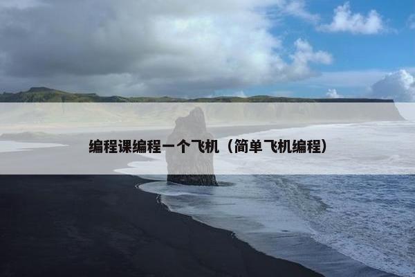 编程课编程一个飞机（简单飞机编程）