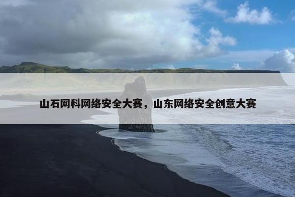 山石网科网络安全大赛，山东网络安全创意大赛