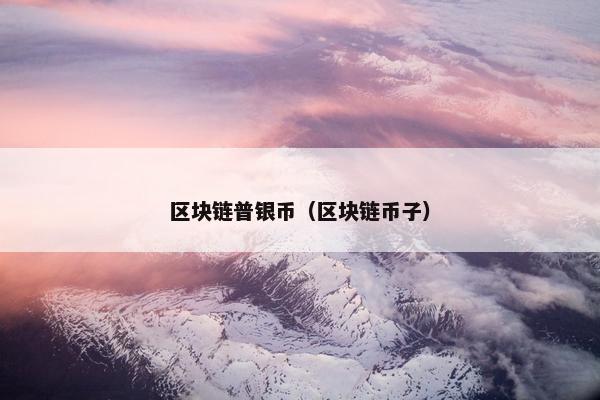 区块链普银币（区块链币子）