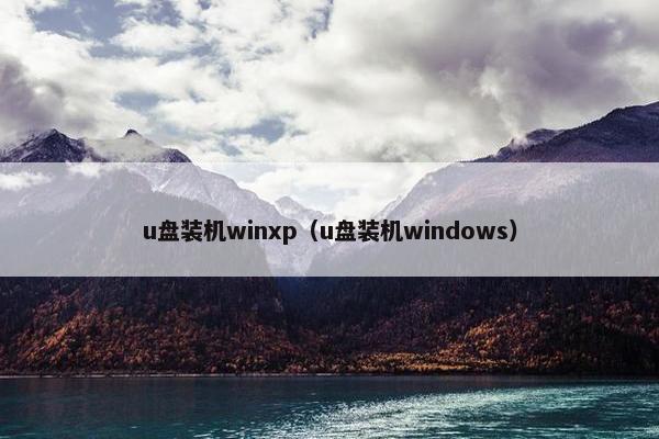u盘装机winxp（u盘装机windows）