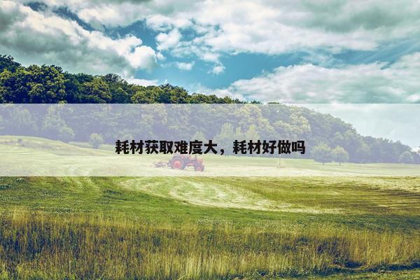 耗材获取难度大，耗材好做吗