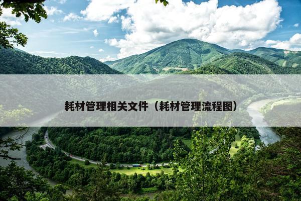 耗材管理相关文件（耗材管理流程图）