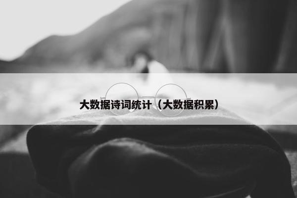 大数据诗词统计（大数据积累）