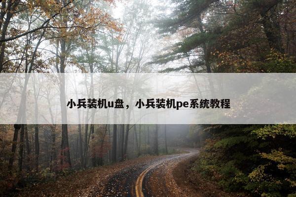 小兵装机u盘，小兵装机pe系统教程