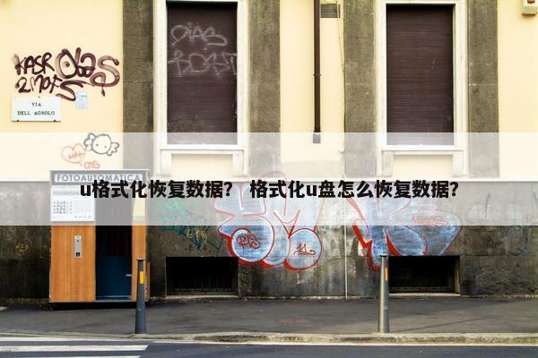 u格式化恢复数据？ 格式化u盘怎么恢复数据？
