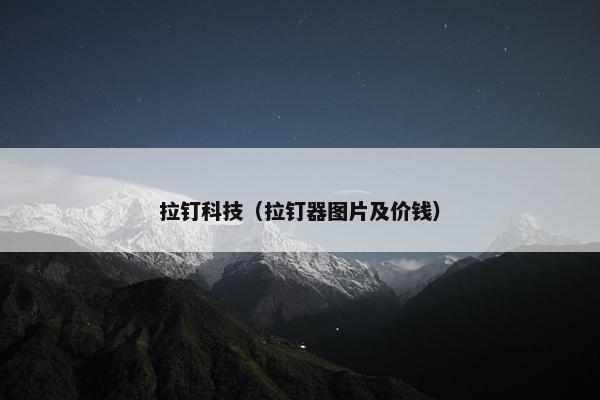 拉钉科技（拉钉器图片及价钱）