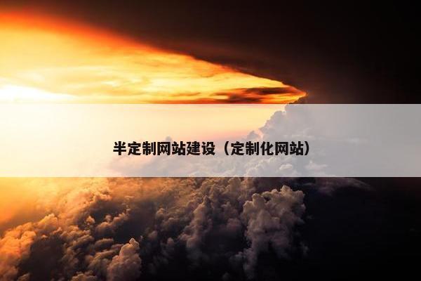 半定制网站建设（定制化网站）