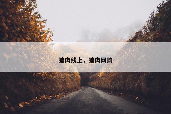 猪肉线上，猪肉网购