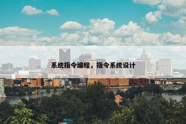 系统指令编程，指令系统设计