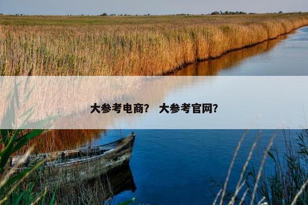 大参考电商？ 大参考官网？