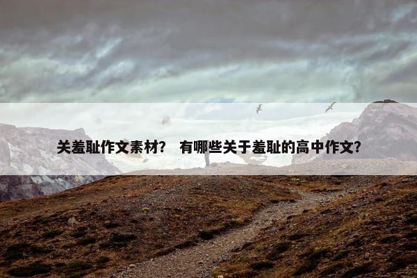 关羞耻作文素材？ 有哪些关于羞耻的高中作文？