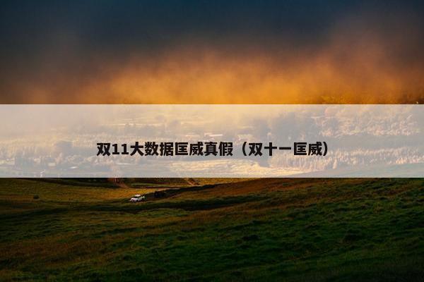 双11大数据匡威真假（双十一匡威）