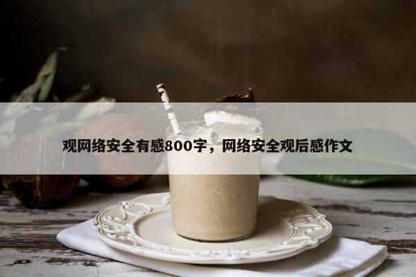 观网络安全有感800字，网络安全观后感作文