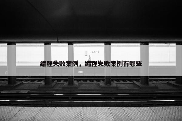 编程失败案例，编程失败案例有哪些