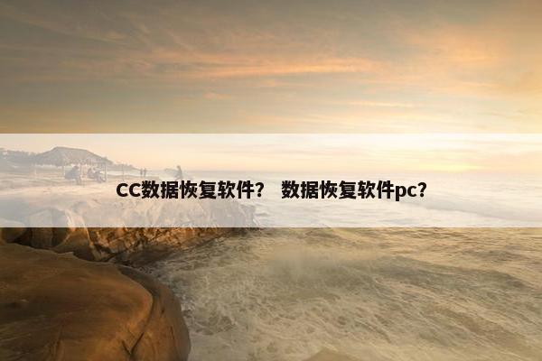 CC数据恢复软件？ 数据恢复软件pc？