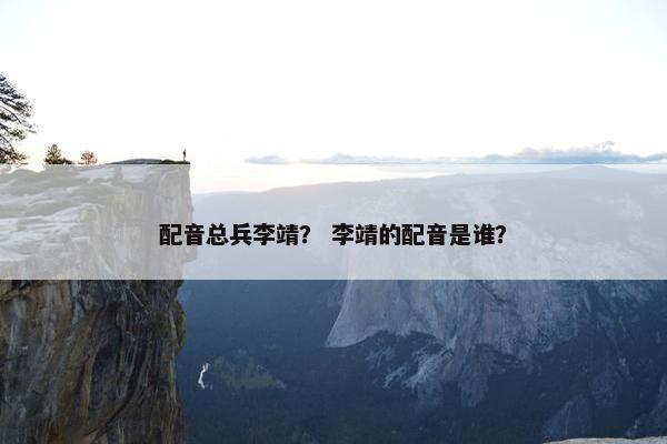 配音总兵李靖？ 李靖的配音是谁？