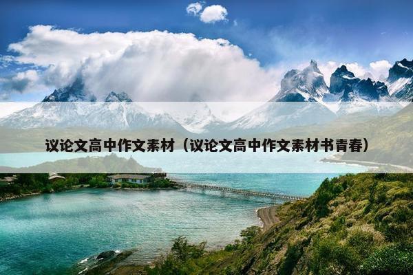 议论文高中作文素材（议论文高中作文素材书青春）