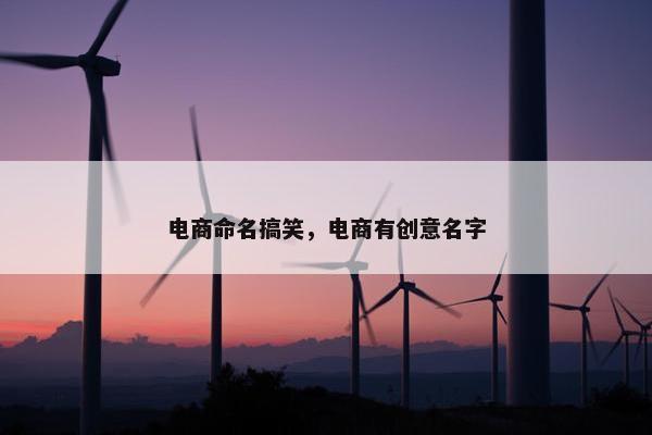 电商命名搞笑，电商有创意名字