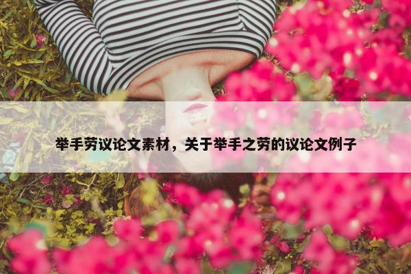 举手劳议论文素材，关于举手之劳的议论文例子
