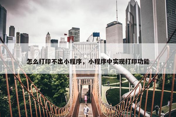 怎么打印不出小程序，小程序中实现打印功能