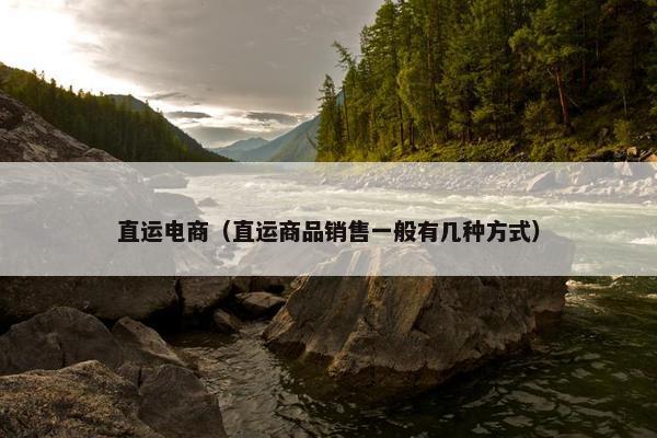 直运电商（直运商品销售一般有几种方式）