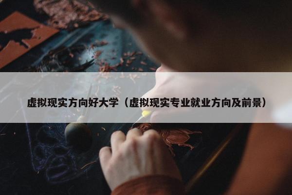 虚拟现实方向好大学（虚拟现实专业就业方向及前景）