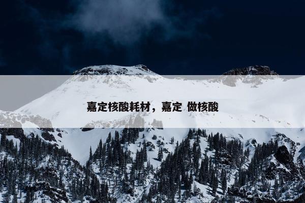 嘉定核酸耗材，嘉定 做核酸