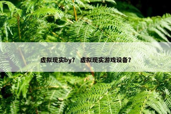 虚拟现实by？ 虚拟现实游戏设备？