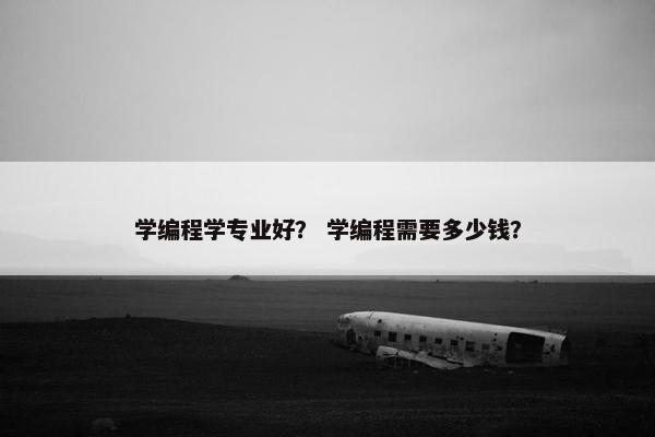 学编程学专业好？ 学编程需要多少钱？