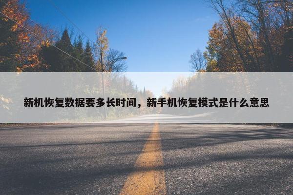 新机恢复数据要多长时间，新手机恢复模式是什么意思