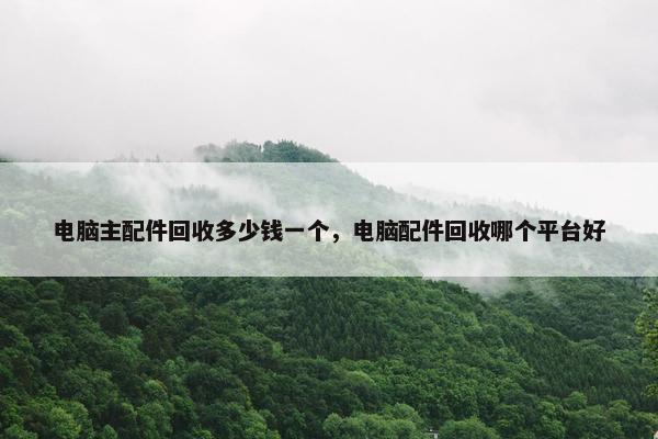 电脑主配件回收多少钱一个，电脑配件回收哪个平台好