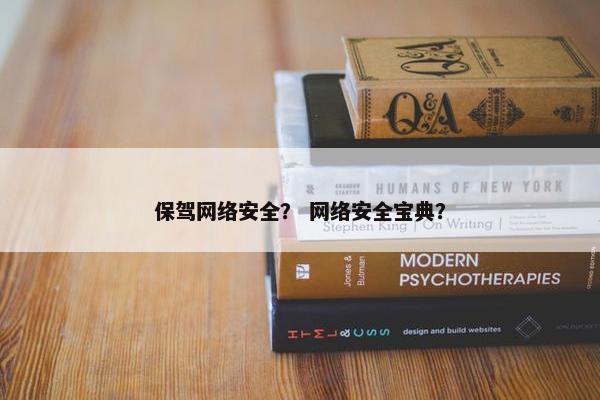 保驾网络安全？ 网络安全宝典？
