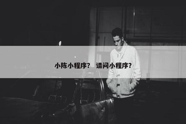 小陈小程序？ 请问小程序？