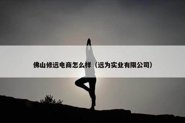 佛山修远电商怎么样（远为实业有限公司）