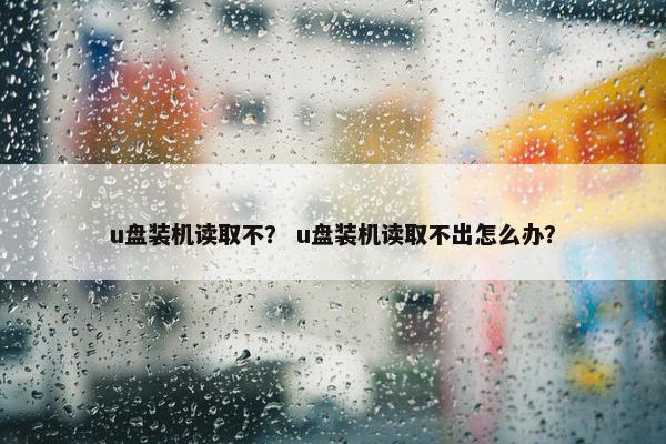 u盘装机读取不？ u盘装机读取不出怎么办？