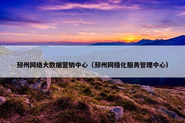 邳州网络大数据营销中心（邳州网格化服务管理中心）