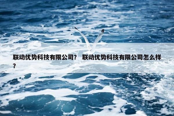 联动优势科技有限公司？ 联动优势科技有限公司怎么样？