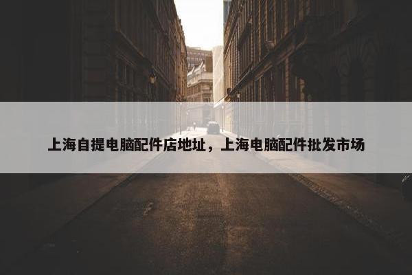 上海自提电脑配件店地址，上海电脑配件批发市场