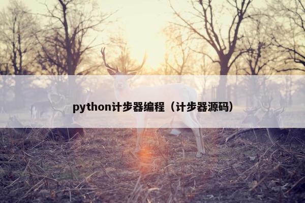 python计步器编程（计步器源码）