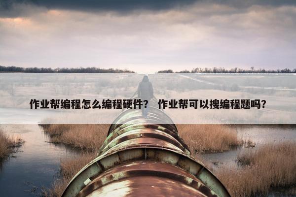 作业帮编程怎么编程硬件？ 作业帮可以搜编程题吗？