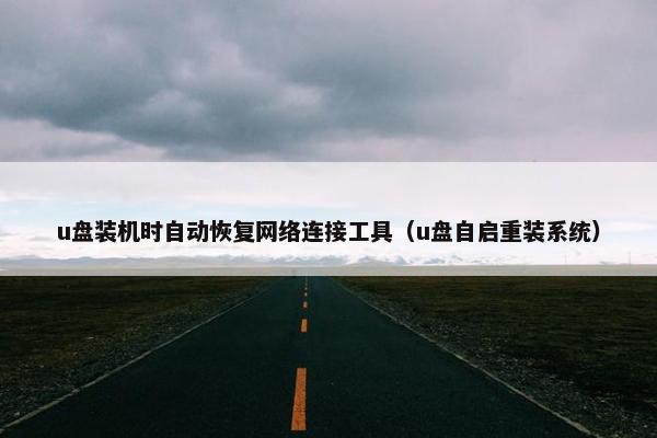 u盘装机时自动恢复网络连接工具（u盘自启重装系统）