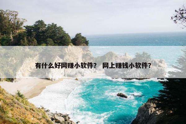 有什么好网赚小软件？ 网上赚钱小软件？