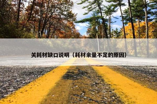 关耗材缺口说明（耗材余量不足的原因）