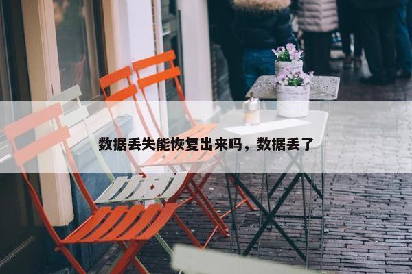 数据丢失能恢复出来吗，数据丢了
