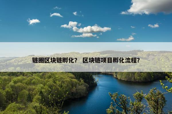 链圈区块链孵化？ 区块链项目孵化流程？
