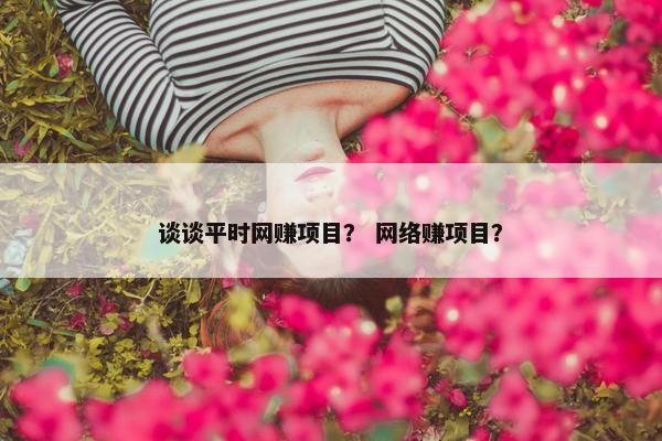 谈谈平时网赚项目？ 网络赚项目？